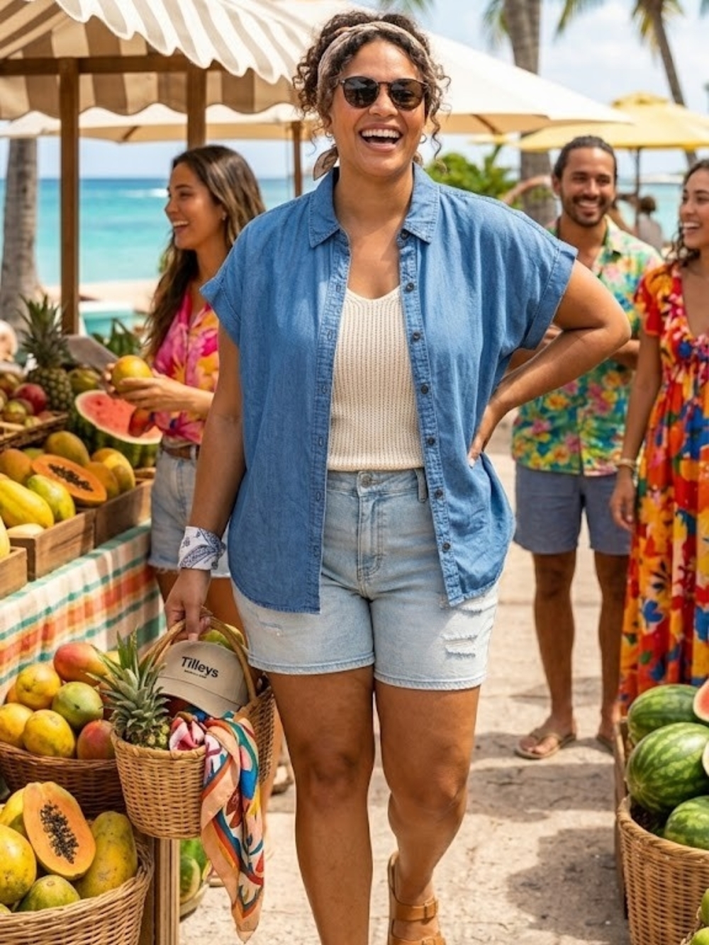 Tilley Tencel Short Sleeve Chambray Button Down Soft Breathable Summery Plus XXL